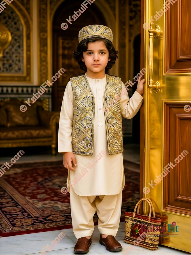 Kids Afghan waistcoat set — KabulFit
